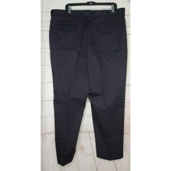 L.L. Bean Outlet Comfort Waist Size 40 Navy Blue Men Stretch Waist Dress Pants - Picture 7 of 12